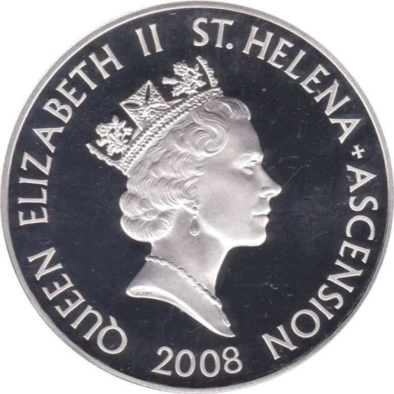 (2008) Монета Острова Св Елены и Вознесения 2008 год 5 фунтов &quot;Ланкастер&quot; Серебро Ag 925  PROOF